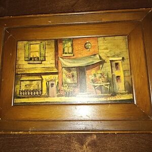 Rustic Brown Framed Wall Art by Unknown Artist